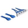 Delock Adattatore Cavo Delock Slotblech 2xUSB3.0 Pinheader 4x USB3.0 A-Bu. [82974]