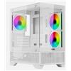 Noua Case Noua Flow FH100 Tower Micro-ATX Mini-ITX 3 ventole Argb 120mm Bianco [CS0324JP-FH100]