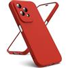 Generico Custodia Compatibile con HONOR 200 Lite 5G LLY-NX1 schermo display 6.7 COVER case copertura soft GEL SILICONE protezione flessibile matte MORBIDA TPU (Rosso)