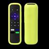 Avtbeisty Custodia universale in silicone per telecomando Roku TV, Roku Express/Streaming Stick/Premiere, custodia universale in silicone per telecomando vocale Roku con cordino, giallo brillante