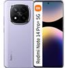 XIAOMI Redmi Note 14 Pro+ 5G Smartphone, 12GB RAM 512GB, schermo AMOLED 6.67 pollici 1.5K, sensore di impronte digitali, fotocamera 200MP, NFC, ricarica rapida 120W,Viola lavanda(Con caricatore)