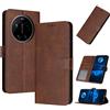 PanXCase Cover Libro per Xiaomi 17 Ultra - Custodia PU Pelle Wallet, Supporto, 3 Porta Carte, Magnetica Antiurto Case (Marrone)