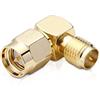 Adaptare 61313, Adattatore Angolare 90 ° RP-SMA (con perno) a SMA (con perno)