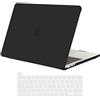 TECOOL Cover compatibile con MacBook Pro 16 Pollici 2020 2019 (A2141) con Touch Bar, Custodia Rigida Protettiva Sottile in Plastica e Copritastiera UE, Nero