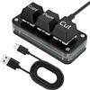 GuBaoZhuo Tastiera Macro, 3 Tasti Personalizzati Compatto Programmabile USB Type-C Copy Paste Cut, Mini Tastiera RGB Hotswap Macro Tastiera per Lavori E Giocare