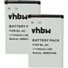 vhbw 2x batteria sostituisce NGM BL-OS4, BL-40, BL-VA per smartphone cellulare (900mAh, 3,7V, Li-Ion)