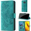 CaseGla Cover per Xiaomi Poco X3 NFC / X3 / X3 Pro [Blocco RFID] Custodia Portafoglio Premium Pelle PU Wallet Case Flip Libro con Porta Carte Slot Supporto, Turchese