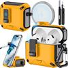 Joremx Custodia Magnetica Per AirPods 4 con Porta Telefono (Giallo)