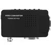 Zerone Convertitore Video 1080p, Scatola Convertitore BNC/S-Video/VGA a VGA per Dvd/PDP/in Nero