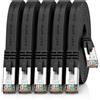 1aTTack.de 5x Cavo Ethernet LAN CAT7 piatto 0,5m U/FTP 10 Gbit/s RJ45 Cat6a nero