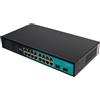 Mach Power Switch 16 Porte Gigabit Unmanaged + 2 Porte SFP, Montaggio Rack 19, Alta Velocità, Plug & Play, Espandibilità in Fibra, Ideale per Reti Aziendali (SW-UG16L2SRM)