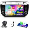 Motorsi 4GB+64GB Carplay Autoradio per Fiat Punto 2012-2016 - Wireless Android Auto Car Stereo Schermo con GPS Navigation WiFi Bluetooth RDS/FM Radio SWC USB Mirror Link Canbus & Telecamera
