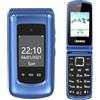 Tosaju Cellulare pieghevole 2G per anziani senza contratto, tasti grandi per anziani con stazione di ricarica, pulsante di emergenza SOS 1000 mAh, batteria lunga standby 2,4 e 1,8 pollici, doppio