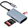 Vemfay Lettore Schede SD USB C, Adattatore Micro SD Allumino, SD Card Reader Può leggere contemporaneamente 2 schede Compatibile con iPhone 16 15 Pro MacBook Mac iPad, Galaxy S25 S24