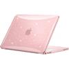 EooCoo Compatibile con Cover 2026 Apple MacBook Neo 13 Pollici, Mac Laptop A3404 con Chip A18 Pro e Display Liquid Retina da 13, Plastica a Custodia, Superficie Liscia - Scintillante Rose poudré