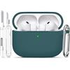 Joremx Custodia in Silicone Unica per AirPods Pro 3 (Verde Scuro)