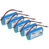 vhbw 5x batteria compatibile con Zafferano Dama Pro, Dama, Ofelia Pro, Ofelia, Olimpia lampada da tavolo, da comodino (5200mAh, 3,7V, Li-Ion)