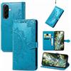 Fertuo Cover per Samsung Galaxy A57, Custodia Portafoglio a Libro in Pelle Flip Case con Porta Carte, Chiusura Magnetica e Stand [Disegni di Mandala] Interno Silicone Sottile Antiurto, Blu