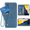 ELISORLI Compatibile con Oneplus 7T Custodia a portafoglio da polso Cordino in pelle Flip Card Holder Stand Accessori Cellulari Copertura del telefono per OnePlus7t 5G One Plus7T 1 Plus T7 1plus + 1+