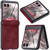 NINKI Compatibile per Moto Razr 50 Ultra Custodia 2024 con Protezione Cerniera, Moto Razr Plus 2024 Custodia con Pellicola Protettiva, Elegante Flip Cellulare Custodia per Motorola Razr 50 Ultra
