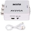 Yosoo Health Gear Adattatore AV a VGA per TV Set Top Box - Convertitore Audio Video Con Spina USB - Mini Adattatore per Riproduzione Video