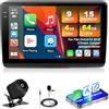 Motorsi Carplay Autoradio per Fiat Ducato 2010 per Citroen Jumper per Peugeot Boxer, 4+64G Android Auto Bluetooth Car Stereo Incell GPS WiFi RDS/FM Radio SWC USB EQ Canbus + Telecamera Posteriore