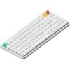 nuphy Tastiera meccanica wireless Air75 V3, 75% Low Profile Keyboard with Knob, tastiera da gioco hot swap supporta Bluetooth/2,4 GHz/USB-C, layout tedesco QWERTZ (bianco/marrone)