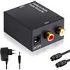 Ozvavzk Convertitore Audio Analogico a Digitale, L/R a Digitale Adattatore Audio Stereo L/R Input Ottico Coassiale SPDIF Toslink Output
