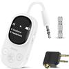 Giecy Adattatore Bluetooth 2 in 1 Trasmettitore & Ricevitore con Jack 3.5mm, Doppia Connessione, aptX Low Latency, Adattatore Audio Wireless per Aerei, TV, MP3, Cuffie (Bianco)