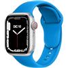 ELETTRONEO C1B Cinturino per Apple Watch Ultra 3 2 49mm, Serie 11 10 46mm, 9 8 7 45mm 41mm, SE 6 5 4 44mm 40mm, 3 2 1 42mm 38mm Donna Uomo Band Bracciale Sport Silicone, Blu Oceano