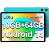 TECLAST P30 Android-14-Tablet 10.1 Pollici Tablet 10GB RAM+64GB ROM(TF 4TB), A523 Octa-Core 1.8GHz CPU, 2.4G/5G WiFi, BT5.4/Dual Camera/Widevine L1/6000mAh/OTG/Type-C/GMS/Face ID/Headphone Jack (2025)