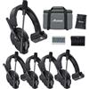 Accsoon Como Sistema Intercom Wireless Full Duplex 1,9 GHz Intercom per Casco con Portata di 400m, Microfono Dual-Mic ENC Flip-to-Mute per Produzione TV e Film. (1 Host 4 Remote Kit)