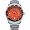 Citizen Eco-Drive AW1760-81X - Orologio da uomo con quadrante arancione, moderno