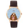 Toff London Brown Cocker Spaniel Dog Watch Ladies 38mm Case 3atm Resistente all'acqua Design personalizzato Movimento al quarzo Di lusso Alla moda