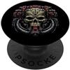 84 Pixel Design Tech Skull Futuristic Mechanical Skull Bot Future Technology PopSockets PopGrip Adesivo