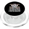 Nana Code Hugs Family Funny Grandparent Le regole divertenti del codice Nana per nipoti e Nana Love PopSockets PopGrip per MagSafe