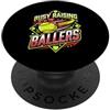 Sports Parents Softball Coach Designs Occupato Raising Ballers Softball Mamma PopSockets PopGrip Adesivo