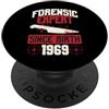 True Crime Merch for Investigative Crime Esperto forense dalla nascita 1969 Compleanno a tema crimine vero PopSockets PopGrip Adesivo