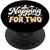 Futura Mamma Donna Incinta Bambino Napping For Two PopSockets PopGrip Adesivo