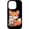 Kawaii Boba Tea Japan Otaku Bubble Milk Custodia per iPhone 14 Pro Fox Bere Boba Tea Kawaii Giappone Otaku Bubble Milk Tea