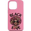 Storia nera Life Tee Co Custodia per iPhone 13 Pro Capelli afro neri della regina dell'amore