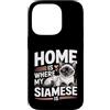 Siamese Cat Lover Owner Custodia per iPhone 14 Pro La casa è dove il mio siamese è un simpatico amante dei gatti