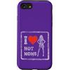 Modernes Damen t-shirt Herren Geburtstag Custodia per iPhone SE (2020) / 7/8 I Love Hot Moms Retro T-Shirt Uomo Donna Frase Divertente