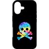 Skull and Crossbones Pirate Men Women Ki Custodia per iPhone 17 Divertente teschio e ossa incrociate Silhouette Pirate Rainbow Tie Dye