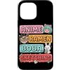 Kawaii Boba Tea Japan Otaku Bubble Milk Custodia per iPhone 13 Pro Max Anime Ramen Boba Schizzo Kawaii Giappone Otaku Manga