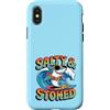 Shark Gifts For Surfers Custodia per iPhone X/XS Salato E Stoked Estate Surfing Citazione Carino Shark Surfer