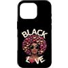 Storia nera Life Tee Co Custodia per iPhone 16 Pro Regina dei capelli afro Black Love