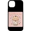 Kawaii Boba Tea Japan Otaku Bubble Milk Custodia per iPhone 14 Plus Kawaii Bubble Boba Latte Tea Amante Giappone Otaku Manga Tapioca