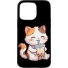 Kawaii Boba Tea Japan Otaku Bubble Milk Custodia per iPhone 15 Pro Max Kawaii Gatto Bere Bolla Boba Latte Tea Amante Giappone Otaku