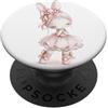 Dreamy Pink Princess Carino Bunny Ballerina Girl | Rosa Ballet Estetica PopSockets PopGrip Adesivo